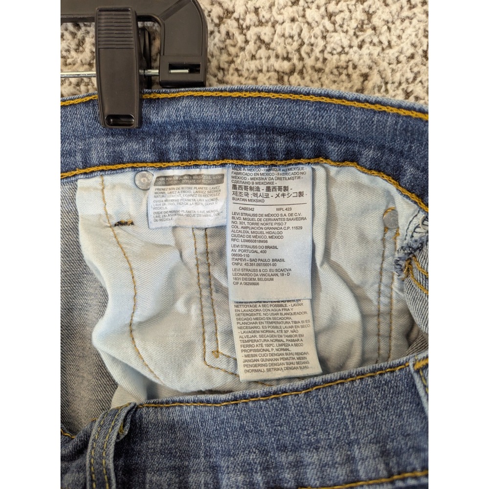 Levis 559 Men's Jeans Size 42x28 (Tag 44x30) Blue Distressed Worn Denim - Picture 10 of 12